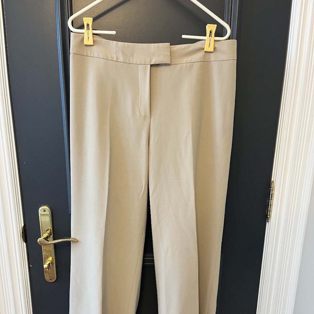 Teen Flo, Size 10 pleated beige/ tan wool blend trousers.